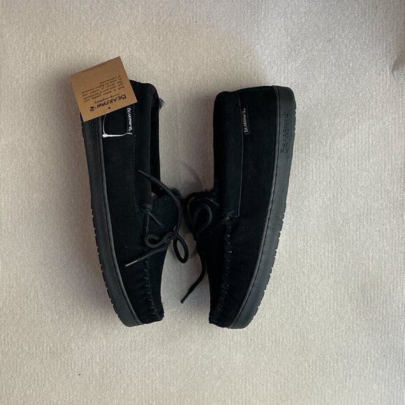 BearPaws Mens Moccasin Slippers Black 10 - Picture 3 of 3